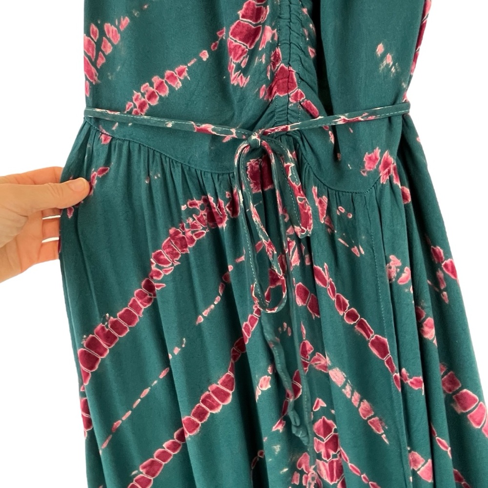 NEW YFB Young Fabulous & Broke Maxi Dress in Dark Teal Savannah Wash Tie Dye S - Picture 5 of 12